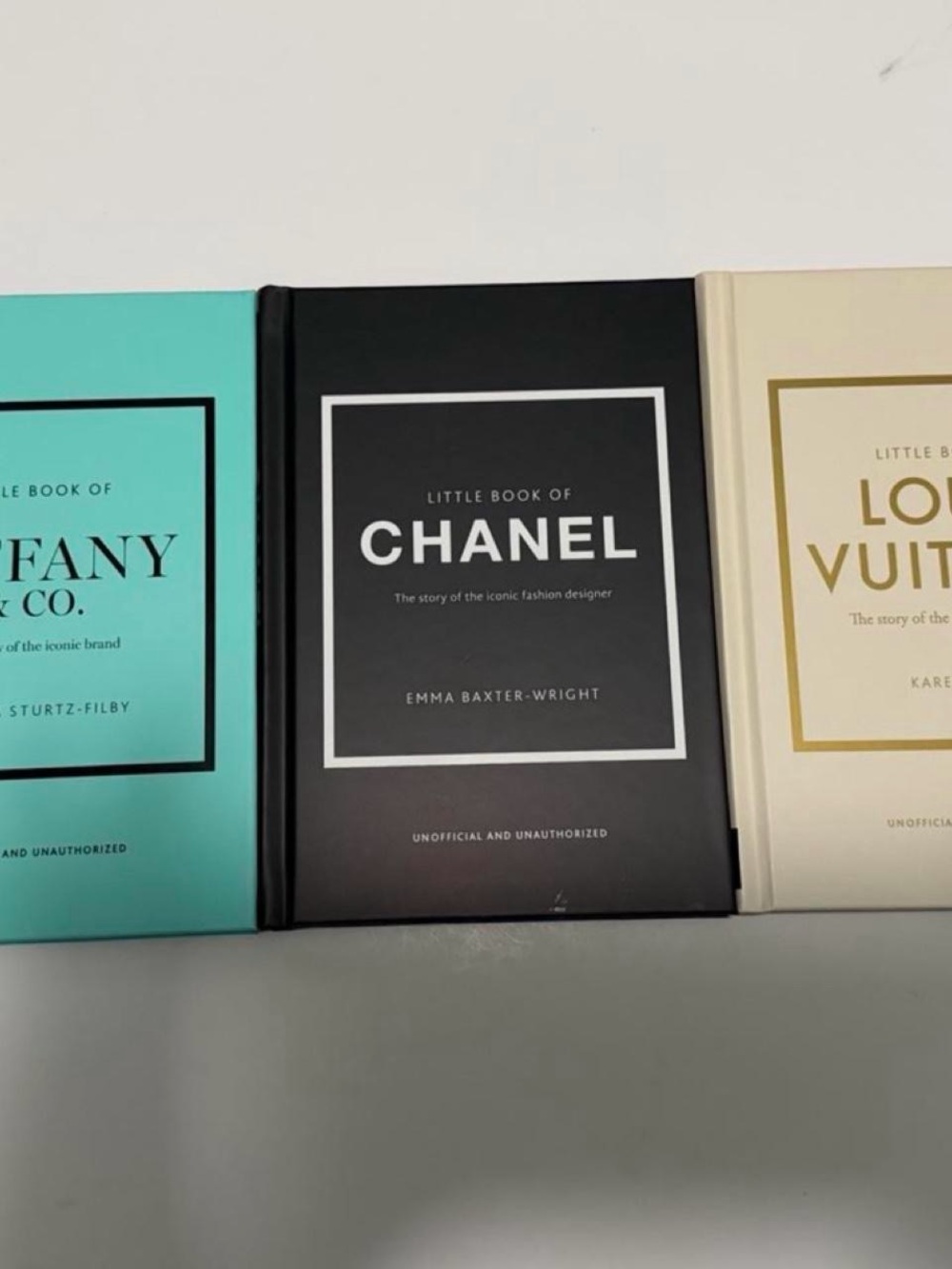 Bundle of Little books of Chanel, Tiffany and Louis Vuitton Little Books